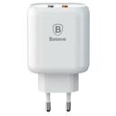 شاحن Baseus Bojure Series Dual-USB quick charge charger for 23W （EU） الأبيض - SW1hZ2U6NzU2Mzk=