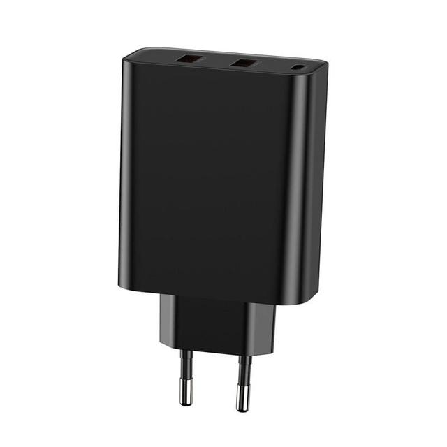 شاحن الحائط Baseus PPS three output quick charger(C+U+U)60W EU أسود - SW1hZ2U6NzQ5MDc=
