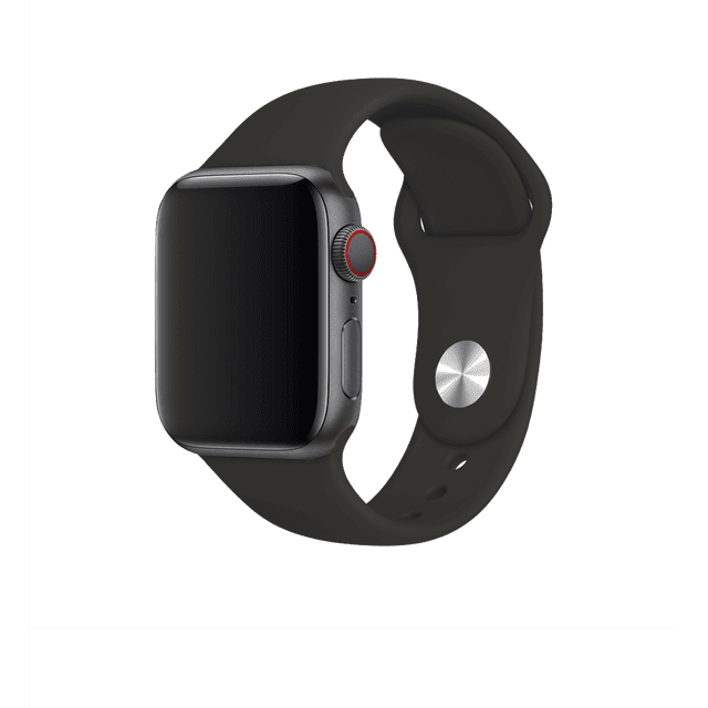 behello premium apple watch 38 40mm silicone strap black - SW1hZ2U6NTU2NzU=