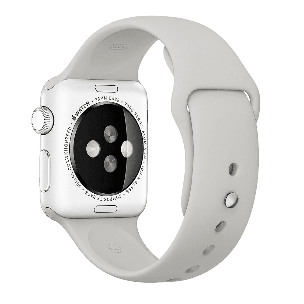 حزام ساعة BeHello - Apple Watch 38/40mm Silicone Strap - حجري رمادي - cG9zdDo1NTY4OA==