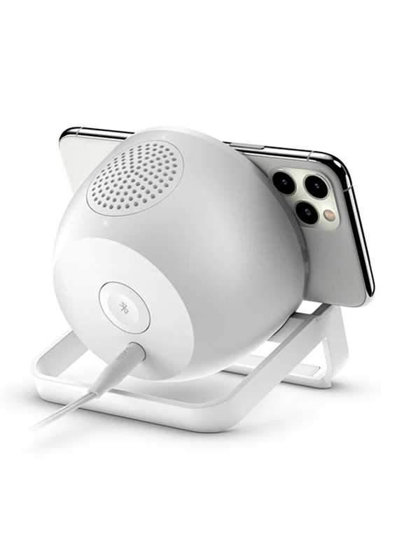 belkin wireless charging stand with bluetooth speaker 10w white - SW1hZ2U6Nzc3MzA=