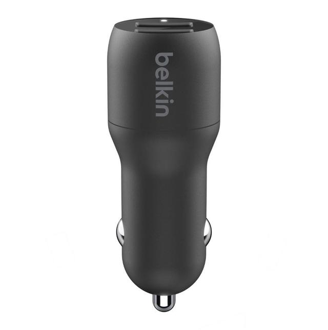 belkin boost charge dual usb a car charger 24w 1meter lightning to usb a cable black - SW1hZ2U6NTU3MjE=