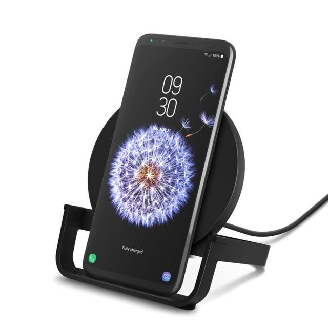 belkin boost up wireless charging stand 10w with 1 2 m cable and ac adapter black - SW1hZ2U6NTU4MzE=