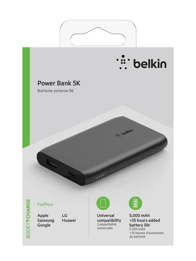 بور بانك Belkin - Powerbank 5K - Fast Charge 12W - أسود - SW1hZ2U6NTU5Njc=