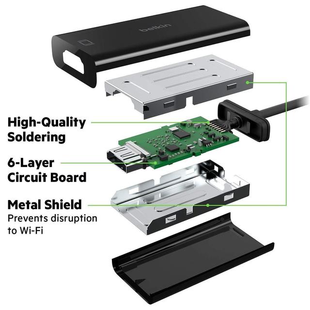 محول يو اس بي 2 متر Belkin USB-C To HDMI Adaptor & Cable Bundle - SW1hZ2U6MzE2Nzc=