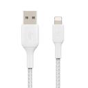 كابل Belkin - Boost Charge USB-A to Lightning Braided Cable 1Meter - أبيض - SW1hZ2U6NTU3NDc=
