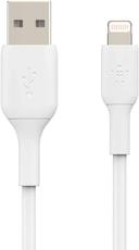 وصلة شاحن (كيبل شحن) بمنفذ USB-A لون أبيض Belkin - Boost Charge USB-A to Lightning PVC Cable - SW1hZ2U6NTU3Njg=