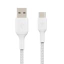belkin boost charge usb c to usb a braided cable 1meter white - SW1hZ2U6NTU3NzY=