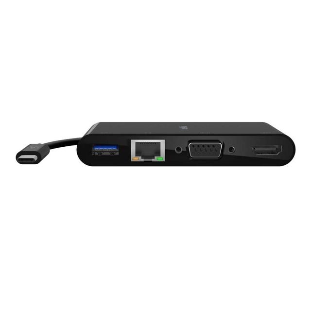 محول USB-C متعدد المداخل USB-C to HDMI, VGA, USB-A and Gigabit Ethernet - Belkin - SW1hZ2U6NTU4ODc=