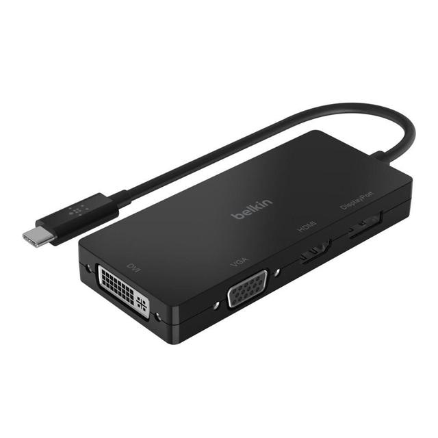 محول متعدد الوظائف من مدخل USB طراز سي USB-C to HDMI,VGA,USB-A,Ethernet - Belkin - SW1hZ2U6NTU4OTc=