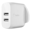 belkin boostcharge dual usb a wall charger 24w lightning cable 1m for iphone 11 pro max 11 pro 11 xr xs max xs x 8 7 6s 6 plus ipad 5th 6th gen ipad mini other compatible devices white - SW1hZ2U6NjEzMjc=