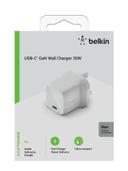 شاحن حائط Belkin BOOSTCHARGE USB-PD GaN Wall Charger 30W - أبيض - SW1hZ2U6Njg5NDA=