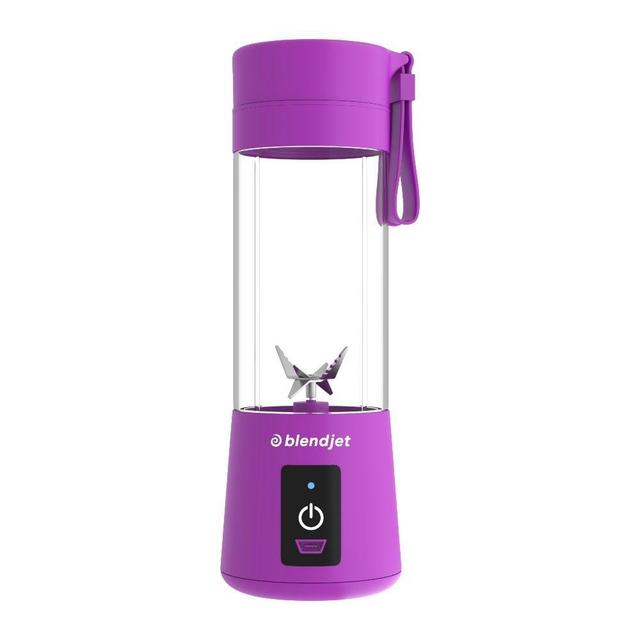 blendjet v1 portable blender worlds most powerful compact 12oz blender 22 000 rpm 6 stainless steel blades ice crasher usb charging self cleaning built in safety feature bpa free purple - SW1hZ2U6Njg4NjI=