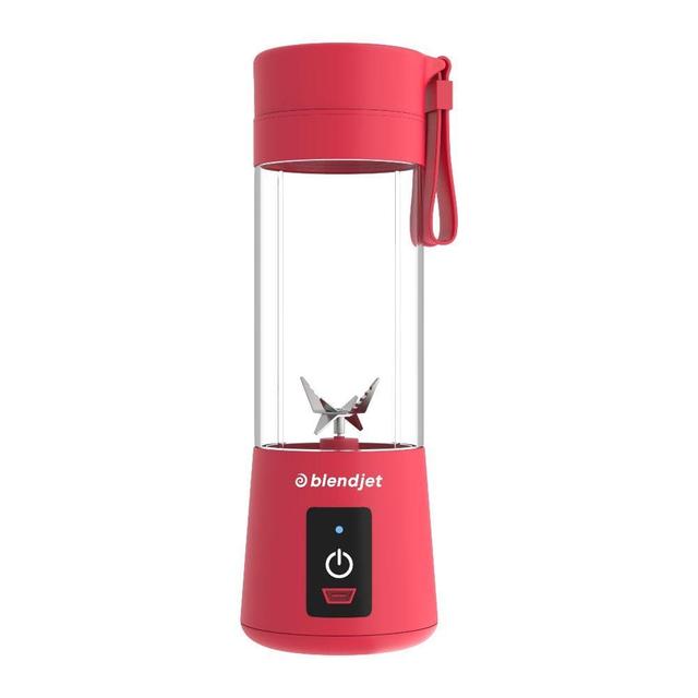 blendjet v1 portable blender worlds most powerful compact 12oz blender 22 000 rpm 6 stainless steel blades ice crasher usb charging self cleaning built in safety feature bpa free red - SW1hZ2U6Njg4NjY=