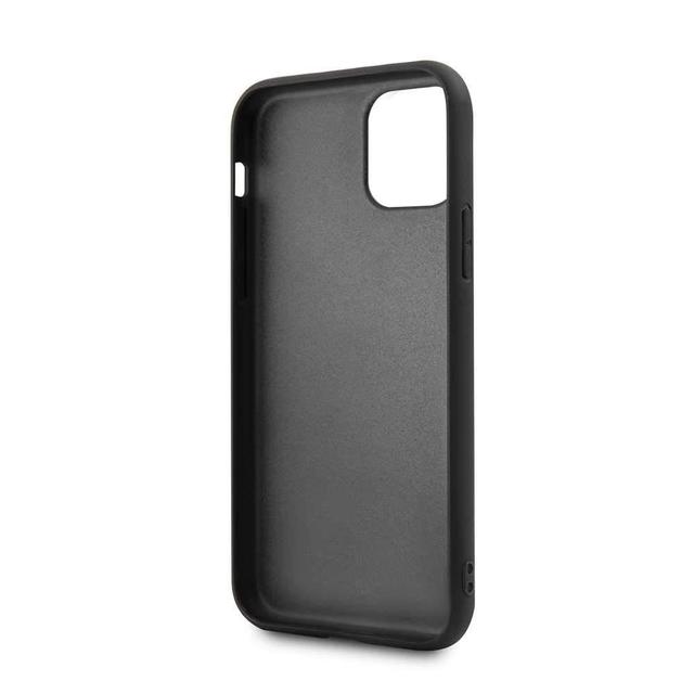 bmw pu leather carbon strip hard case for iphone 11 pro black - SW1hZ2U6NDYxMzU=