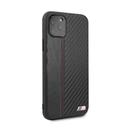 bmw pu leather carbon strip hard case for iphone 11 pro black - SW1hZ2U6NDYxMzY=