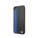 bmw pu leather carbon strip hard case for iphone se 2 blue - SW1hZ2U6NTA1MjI=