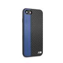bmw pu leather carbon strip hard case for iphone se 2 blue - SW1hZ2U6NTA1MjM=