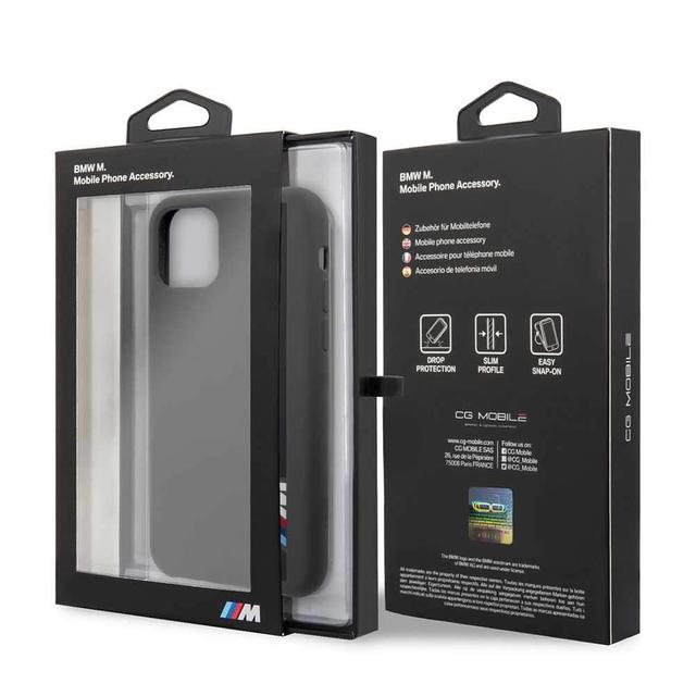 bmw tone on tone stripe silicone hard case for iphone 11 dark gray - SW1hZ2U6NTA5Mzg=
