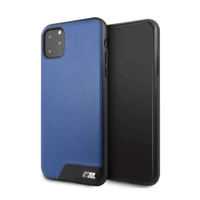 bmw hard case smooth pu leather for iphone 11 pro max blue - SW1hZ2U6NTIwMTg=