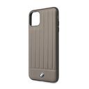 bmw hard case leather lines for iphone 11 pro max brown - SW1hZ2U6NTIwMzg=
