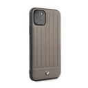 bmw hard case leather lines for iphone 11 pro brown - SW1hZ2U6NTIwNTY=