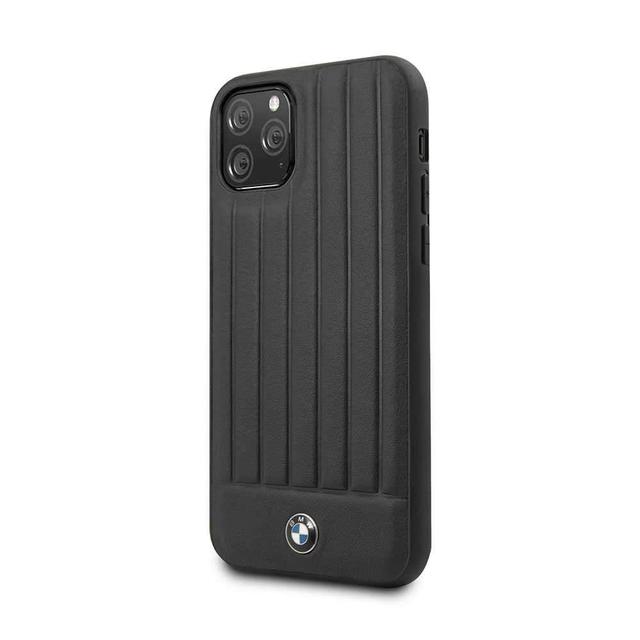 bmw hard case leather lines for iphone 11 pro black - SW1hZ2U6NTIwNjE=