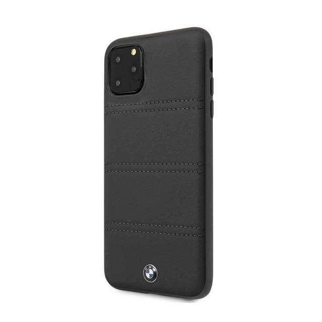 bmw hard case leather horizontal lines for iphone 11 pro max black - SW1hZ2U6NTIwNjc=
