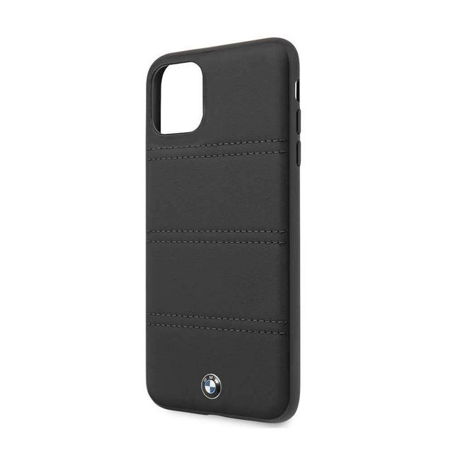bmw hard case leather horizontal lines for iphone 11 pro max black - SW1hZ2U6NTIwNjg=