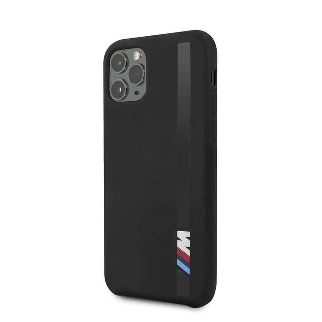 bmw tone on tone stripe silicone hard case for iphone 11 pro black - SW1hZ2U6NjIyNTI=
