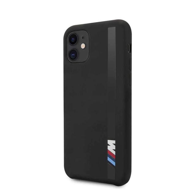 bmw tone on tone stripe silicone hard case for iphone 11 black - SW1hZ2U6NjIyNTg=
