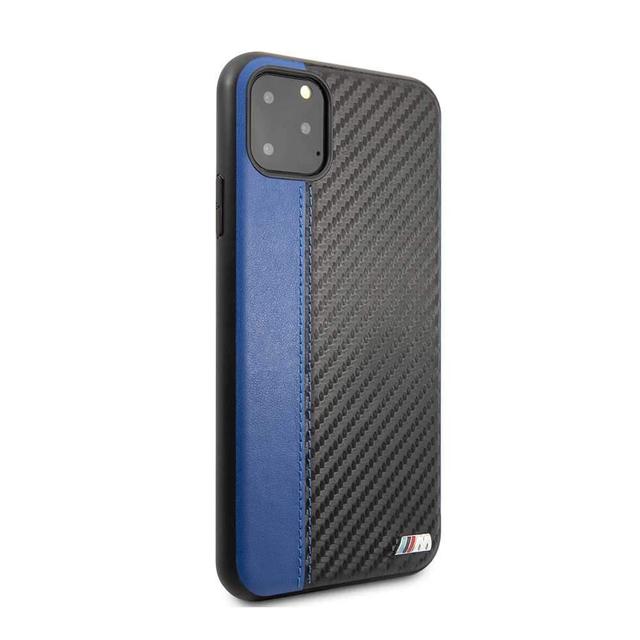 bmw pu leather carbon strip hard case for iphone 11 pro max blue - SW1hZ2U6NjIyNzk=