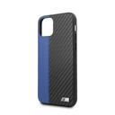 كفر BMW - PU Leather Carbon Strip Hard Case For iPhone 11 Pro - أزرق - SW1hZ2U6NjIyODI=