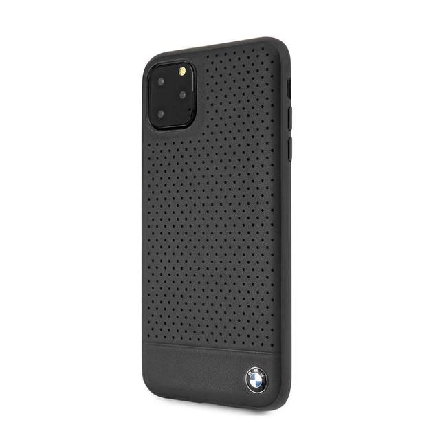 bmw perforated leather hard case for iphone 11 pro max black - SW1hZ2U6NjI1NjU=