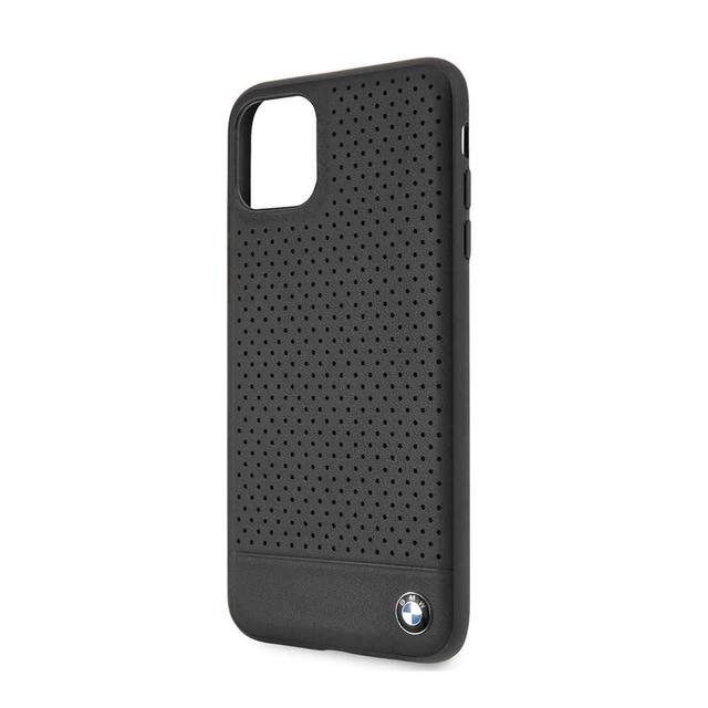 bmw perforated leather hard case for iphone 11 pro max black - SW1hZ2U6NjI1NjY=
