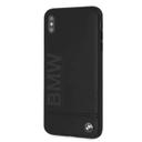 bmw genuine leather hard case with imprint logo for iphone xs max black - SW1hZ2U6NjMzNjc=