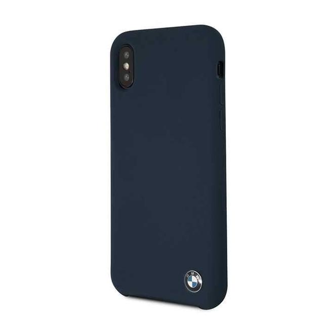bmw real microfiber silicone case for iphone x navy - SW1hZ2U6NjUxMjY=
