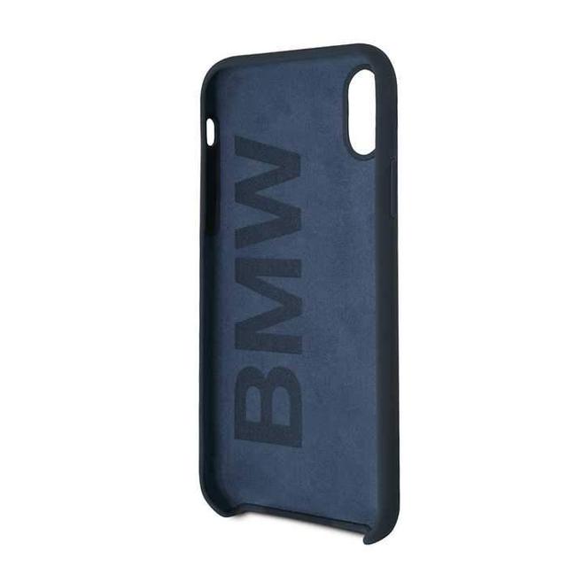 bmw real microfiber silicone case for iphone x navy - SW1hZ2U6NjUxMjc=