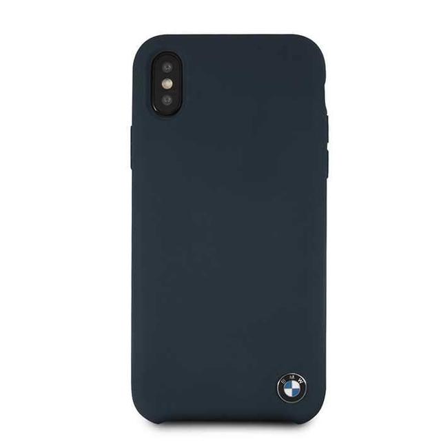 bmw real microfiber silicone case for iphone x navy - SW1hZ2U6NjUxMjg=