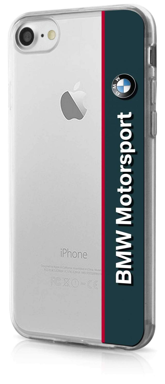 كفر BMW - Soft Case for Apple iPhone 7 Vertical Logo - كحلي / شفاف - SW1hZ2U6NjYxMzc=
