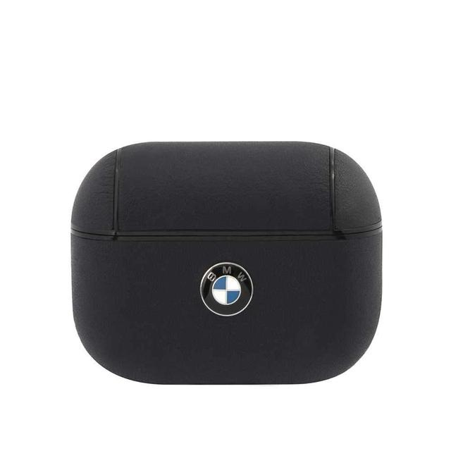 bmw signature collection pc leather case with metal logo for airpods pro navy - SW1hZ2U6Njk2NDg=