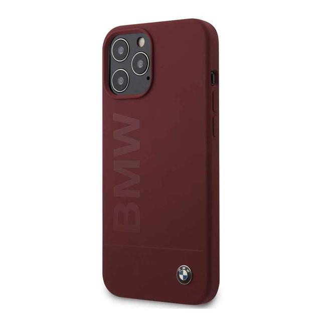 bmw liquid silicone case tone to tone for iphone 12 pro red - SW1hZ2U6Njk3NDI=