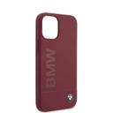 كفر أحمر BMW Liquid Silicone Case Tone to Tone for iPhone 12 Mini (5.4") - Red - SW1hZ2U6NzgzMTg=