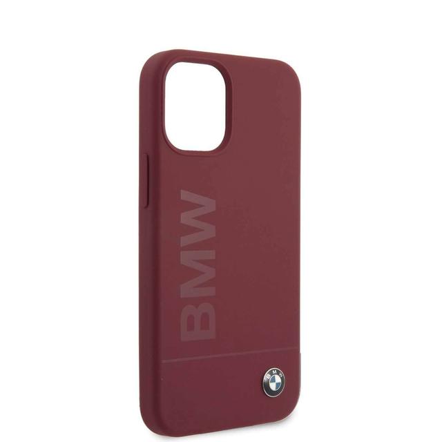 bmw liquid silicone case tone to tone for iphone 12 mini 5 4 red - SW1hZ2U6NzgzMTg=