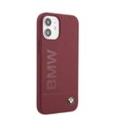 كفر أحمر BMW Liquid Silicone Case Tone to Tone for iPhone 12 Mini (5.4") - Red - SW1hZ2U6NzgzMTk=