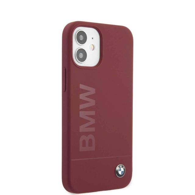 bmw liquid silicone case tone to tone for iphone 12 mini 5 4 red - SW1hZ2U6NzgzMTk=
