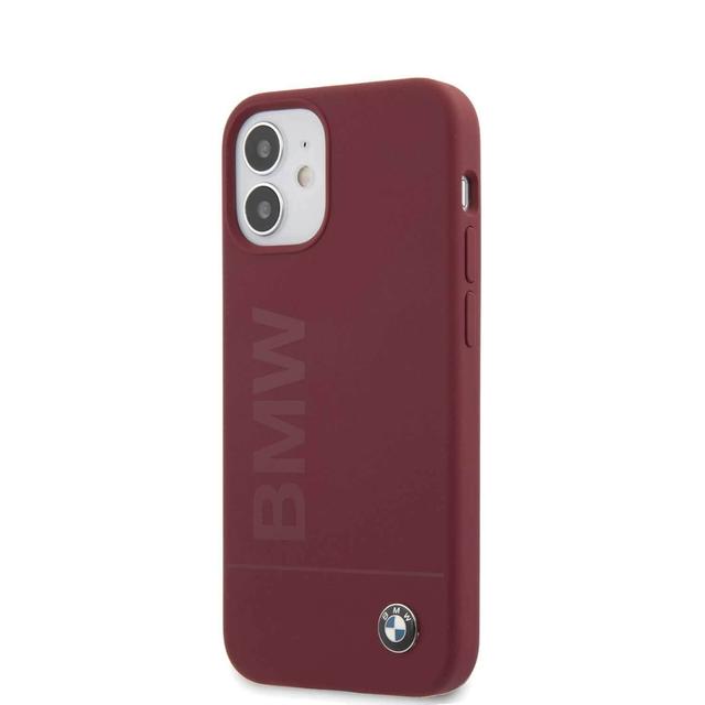 كفر أحمر BMW Liquid Silicone Case Tone to Tone for iPhone 12 Mini (5.4") - Red - SW1hZ2U6NzgzMjA=