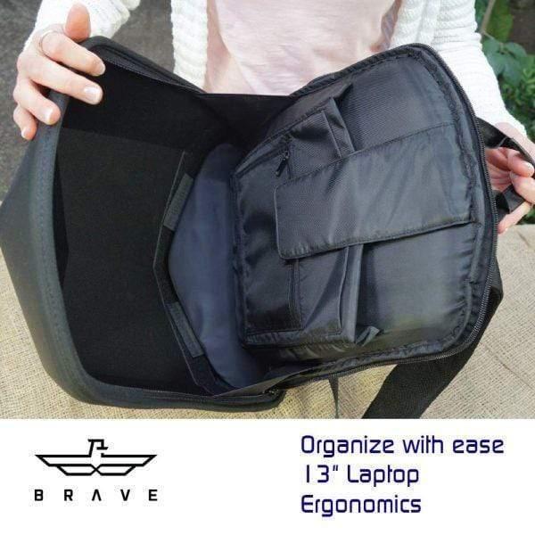 حقيبة ظهر مزودة بسبيكر وباور بانك Brave Backpack With Bluetooth Speaker And Power Bank 5000mAh - أسود - SW1hZ2U6Njc2MDA=