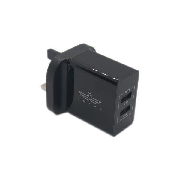شاحن Brave 2-port USB Wall Charger أسود