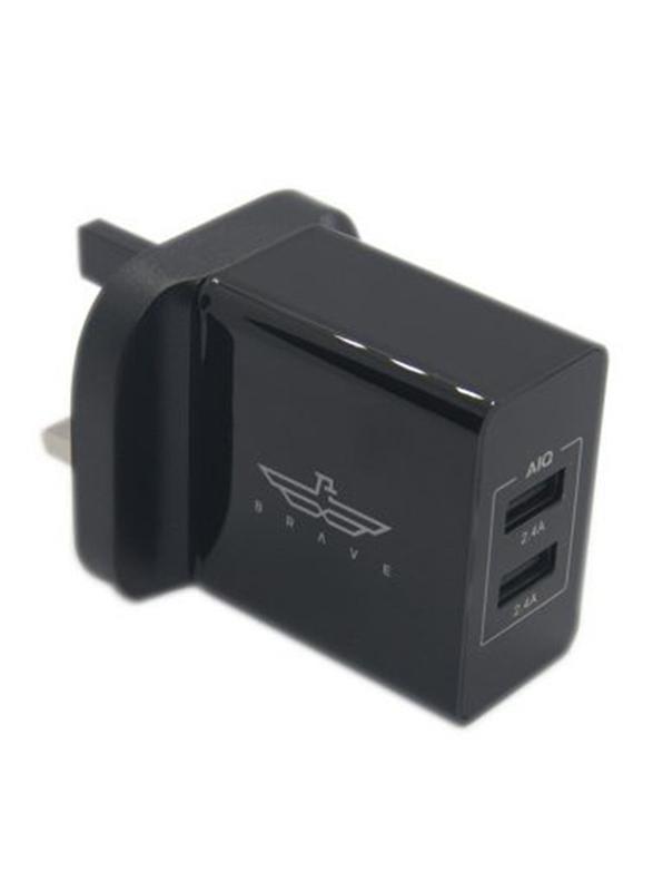 شاحن Brave 2-port USB Wall Charger أسود - SW1hZ2U6Njc2MzQ=